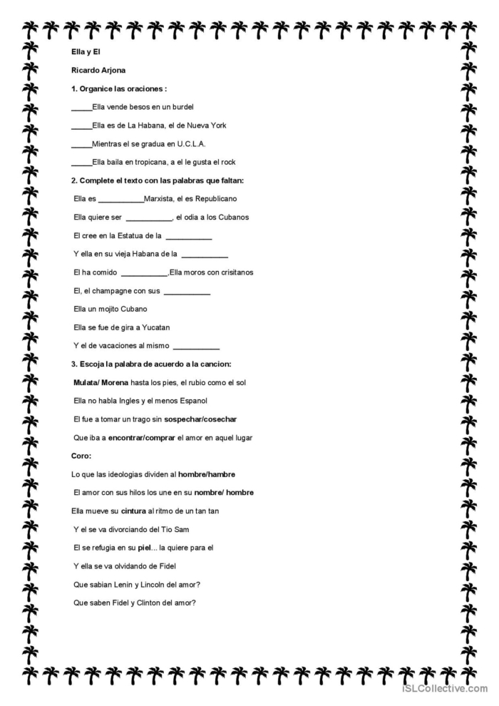 Worksheet illustrating the use of "la" and "el" in Spanish with helpful exceptions for fourth graders. A useful guide for beginners learning gendered nouns in Spanish.