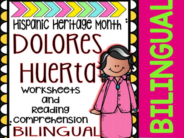 Second grade Dolores Huerta coloring page highlighting her role in labor rights