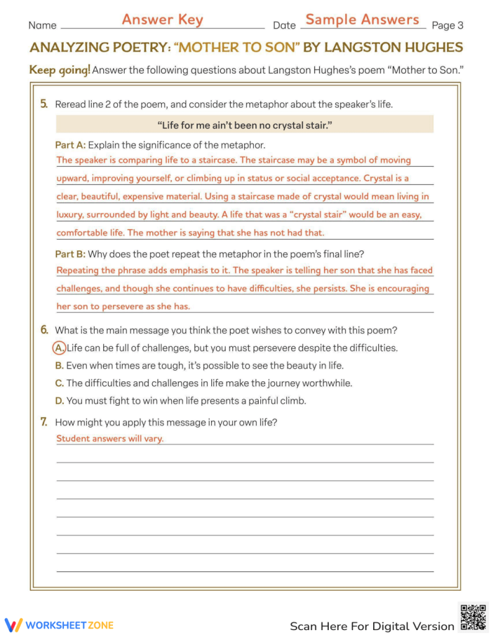 Worksheet for fourth graders featuring Langston Hughes, historical figure and poet Children engaging with the Historical Heroes worksheet focused on Langston Hughes