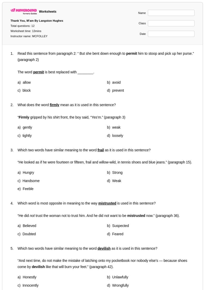 Subtraction worksheet for Fourth Grade Children engaging with the Langston Hughes Historical Heroes worksheet focused on subtraction. Educational resource for fourth graders about the life of poet Langston Hughes.