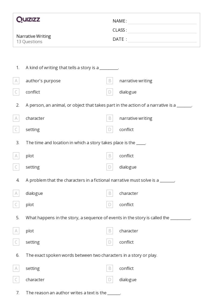 Sixth Grade Reading Narrative Organizer Practice Number 9 Narrative Writing Graphic Organizer worksheet focused on learning from mistakes for sixth grade reading