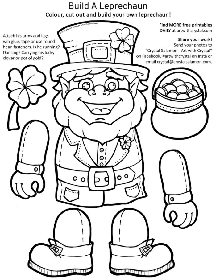 Leprechaun Coin Toss worksheet featuring a fun penny toss game for first graders