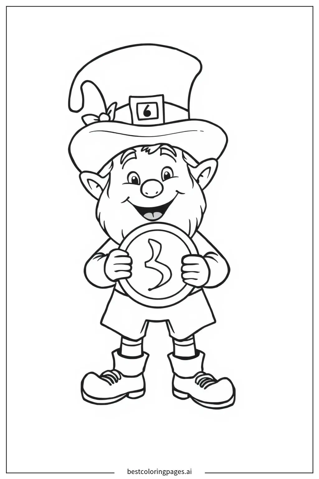 Leprechaun Coin Toss worksheet for first graders featuring a fun penny toss game for St. Patrick's Day