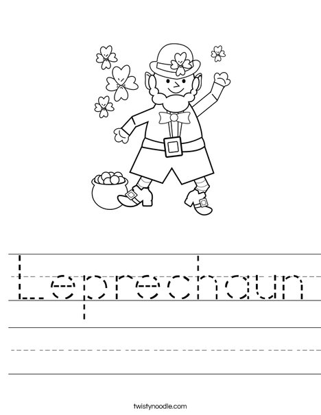 Leprechaun Coin Toss worksheet for first graders celebrating St. Patrick's Day