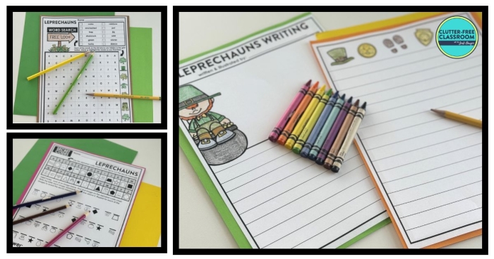 Engaging St. Patrick's Day word search activity for learning decimals Leprechaun word search worksheet for first graders celebrating St. Patrick's Day