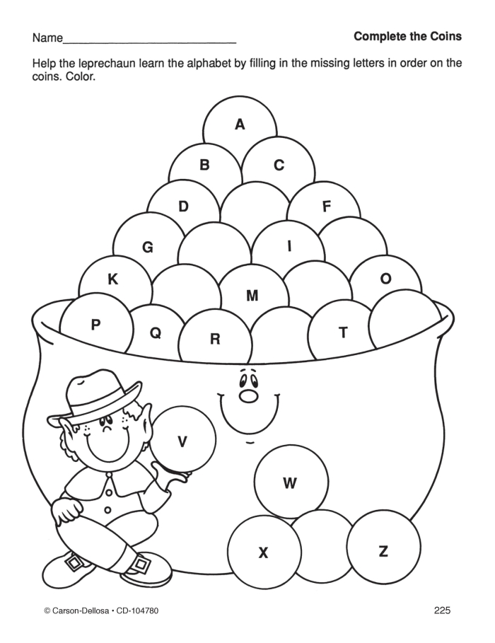 St. Patrick's Day word search activity featuring hidden words for young learners Leprechaun-themed word search worksheet for first graders focusing on decimals
