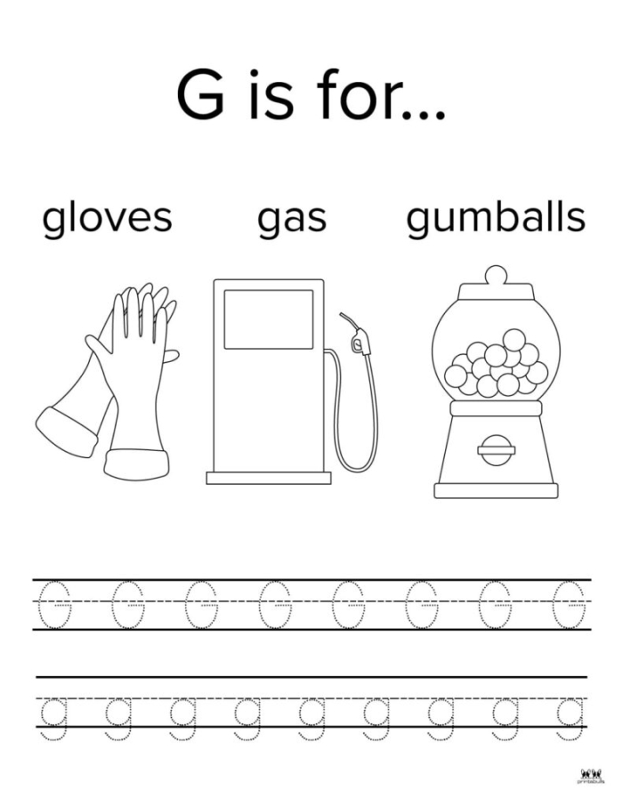 Fun Printable G Is For… Worksheets for Pre-K Addition Practice