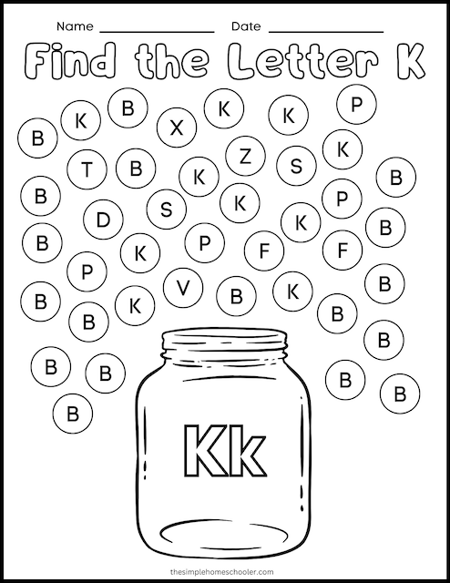 Get Ready for Reading worksheet on letter K for early learners, Earth and Space Science theme Preschool worksheet focusing on the letter K with coloring and writing exercises