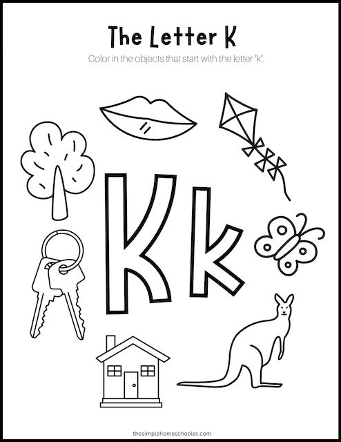 Get Ready for Reading Letter K activity sheet for early learners, Earth and Space Science theme Preschool worksheet focused on the letter K with coloring and handwriting exercises