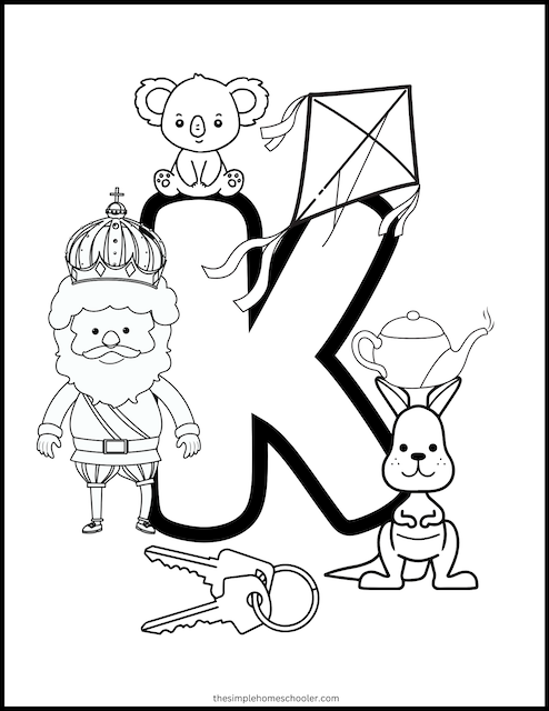 Engaging letter K activities for young learners in Earth and Space Science, image 25 Preschool worksheet focusing on the letter K with fun handwriting and coloring tasks
