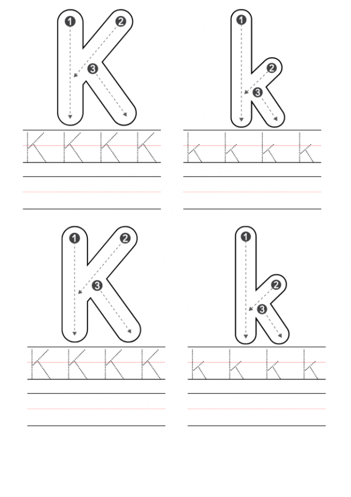 Engaging letter K learning sheet for young children with fun exercises and coloring tasks Preschool worksheet focused on learning the letter K with handwriting and coloring activities