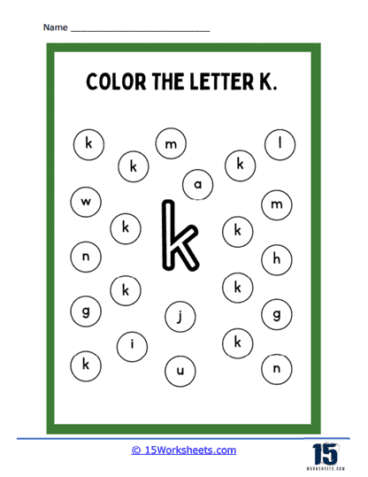 Earth and Space Science worksheet for young learners featuring the letter K activities 21 Preschool worksheet focused on the letter K with coloring and handwriting exercises
