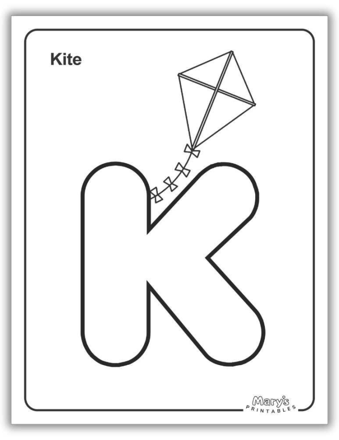 Preschool K Is For worksheet focusing on letter K sounds with colorful illustrations