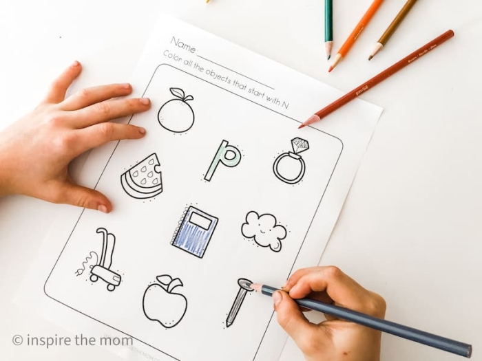 Letter N learning activity for preschoolers to get ready for school number 22 Preschool worksheet focused on learning the letter N for early reading skills