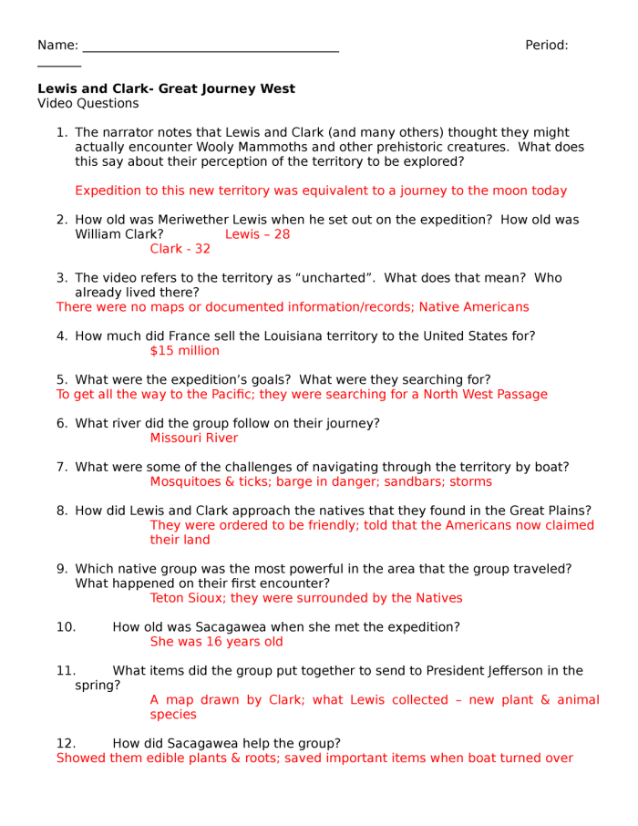 Image title: Handwriting exercise featuring the adventures of Lewis and Clark ALT text: Engaging Lewis and Clark worksheet for fourth graders focusing on historical heroes