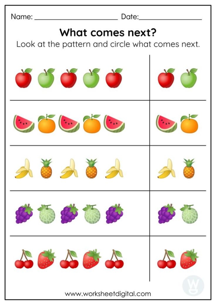 Geometric Patterns What Comes Next worksheet for puzzle practice and number skills, image 24 Second grade worksheet featuring geometric patterns to complete and enhance logical thinking