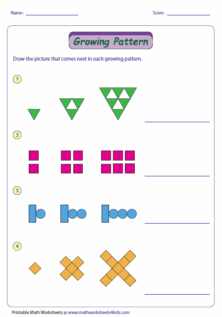 Geometric Patterns What Comes Next worksheet for puzzle enthusiasts number 9 Second Grade worksheet featuring geometric patterns to complete and enhance logical thinking