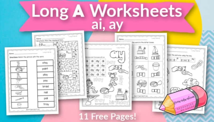 Engage young learners with long a word rhymes in this fun worksheet 23 First Grade Long A Rhymes worksheet featuring train-themed reading and writing activities