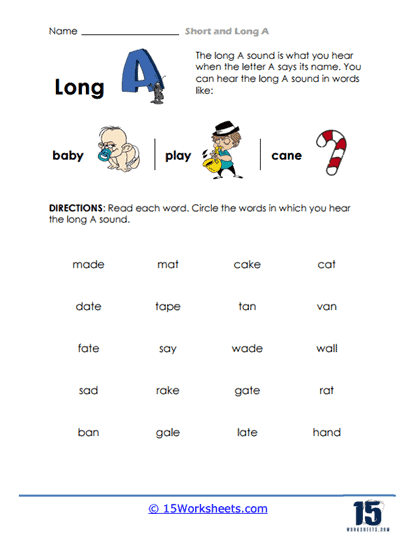 Long A sound practice with a fun train-themed worksheet for young readers First Grade Long A Rhymes worksheet featuring train-themed reading and writing activities