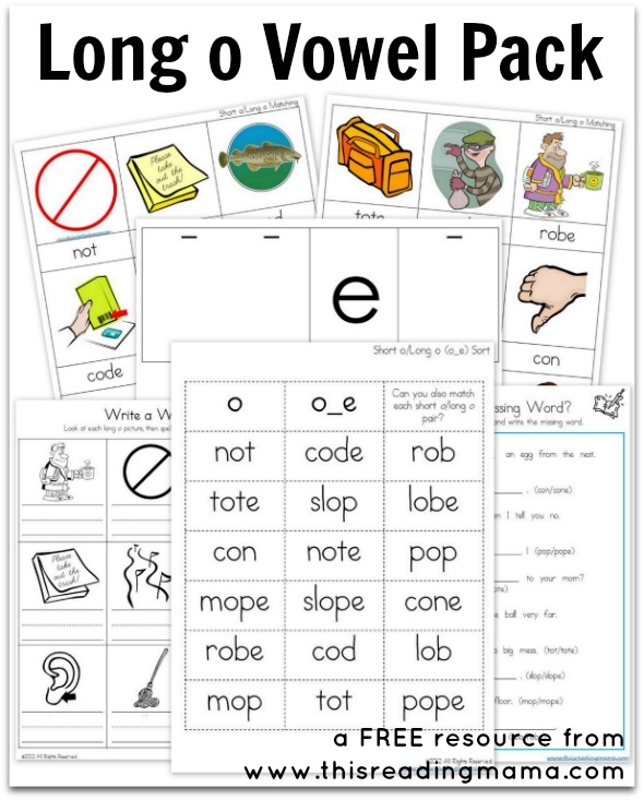 Second grade students practicing long O word families with pictures and spelling patterns