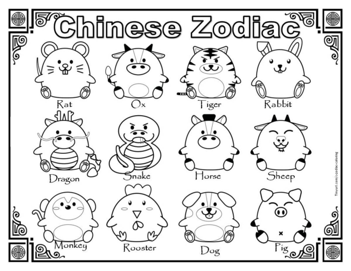 Chinese New Year themed math activity sheet with zodiac animals for first graders First Grade Chinese Zodiac math worksheet featuring time and money problems for Lunar New Year