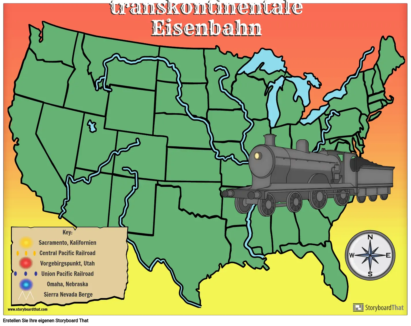 Fourth Grade worksheet on finding and supporting the main idea about the Transcontinental Railroad