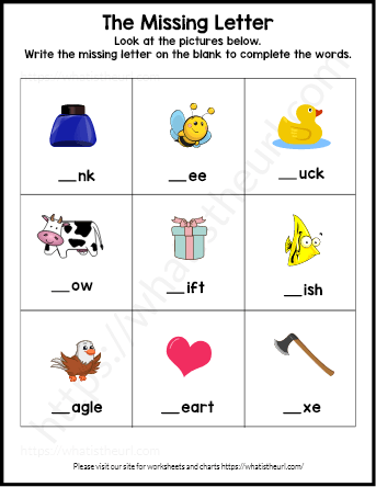 Interactive worksheet for practicing word building and writing skills in early childhood education Kids engaging with the Make a Word: Write the Missing Letter worksheet for pre-K learning