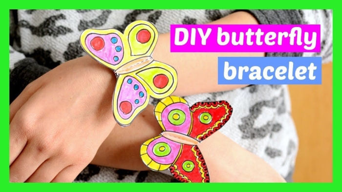 Creative Make Butterfly Bracelets project for young learners in kindergarten Colorful butterfly bracelets crafted by kindergarten students in a phonics worksheet activity