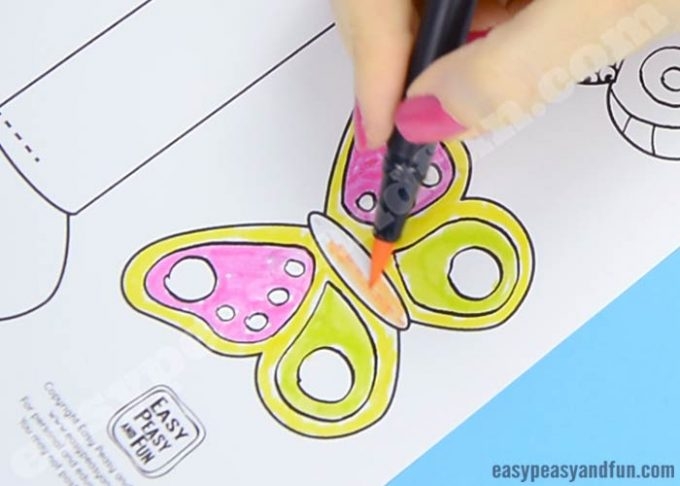 Fun and creative butterfly bracelet project for young learners Colorful butterfly bracelet craft worksheet for kindergarten phonics