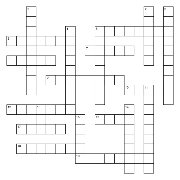 Worksheet for creating a custom multiplication crossword puzzle for fourth graders