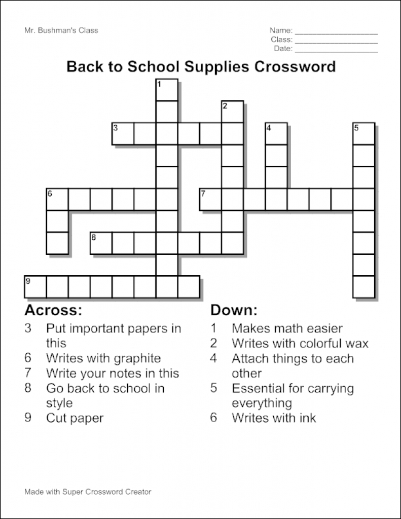 Crossword puzzle worksheet for fourth graders focusing on multiplication skills