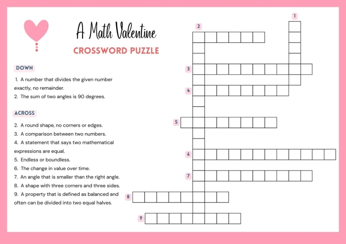 Worksheet featuring a fourth-grade student creating a multiplication crossword puzzle