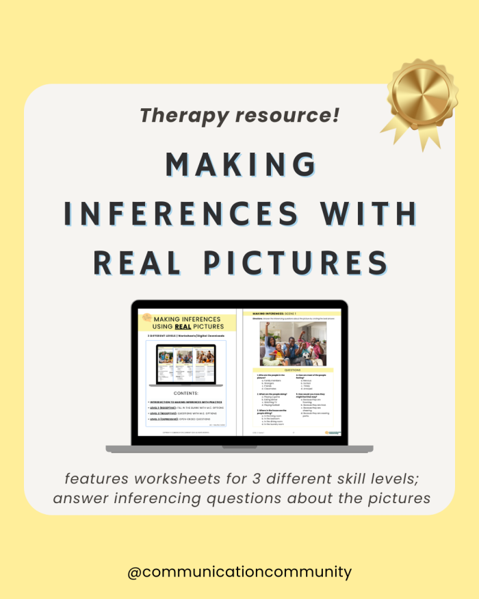 Engaging literacy activity for second grade students focusing on inference skills Kids analyzing images to determine which statement best fits in the Making Inferences with Pictures worksheet for second graders