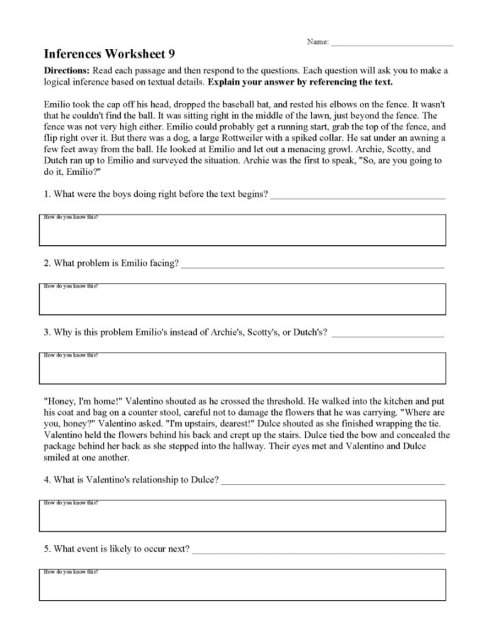 Worksheet for third graders on making inferences using text clues and background knowledge. Making Inferences: Where Are They? worksheet for Number Theory practice.