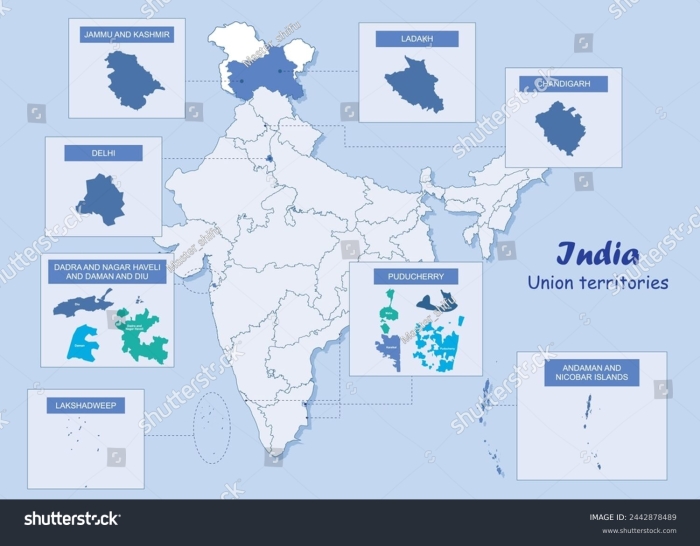 Map of India showing states, union territories, and their capitals for educational purposes