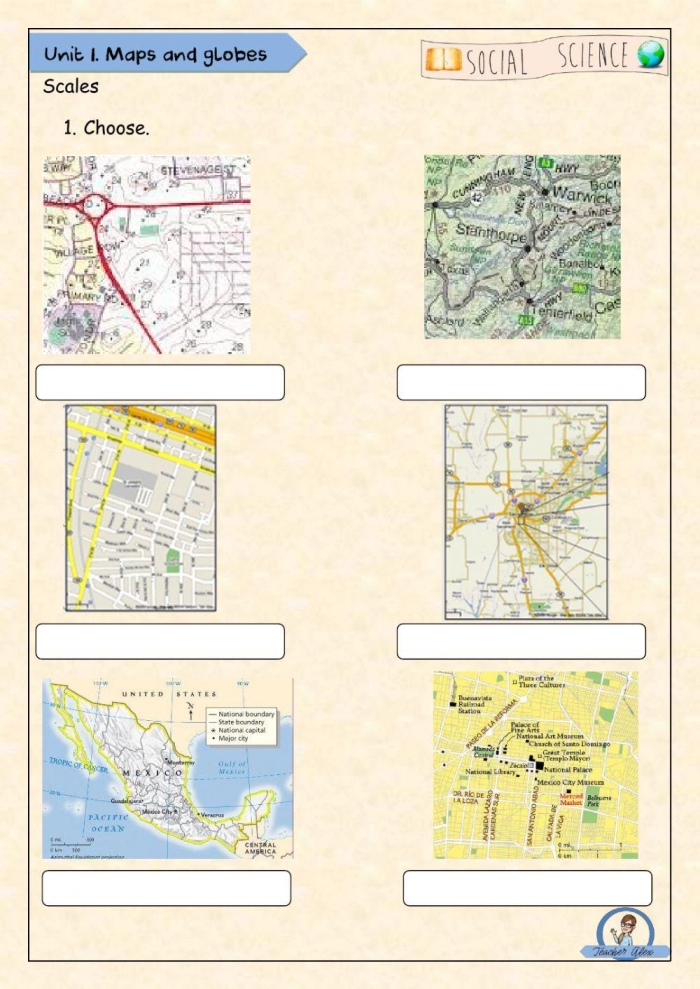 Engaging Map Scale phonics activity designed for second graders to explore measurement concepts Second grade phonics worksheet focused on understanding map scales for young learners