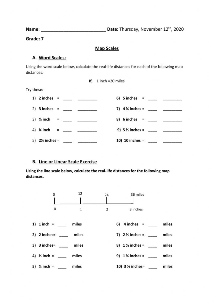 Map Scale worksheet for second graders to learn measurement basics Second Grade phonics worksheet focusing on map scale concepts