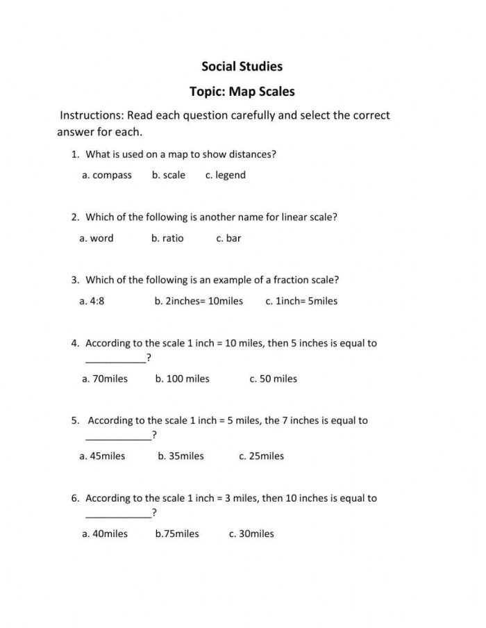 Map Scale worksheet for young learners exploring basic map reading skills, image 3 Second Grade phonics worksheet featuring activities on map scale concepts
