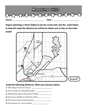 Map Scale worksheet for second graders learning phonics skills, image 15 Second Grade phonics worksheet featuring a map scale activity for kids