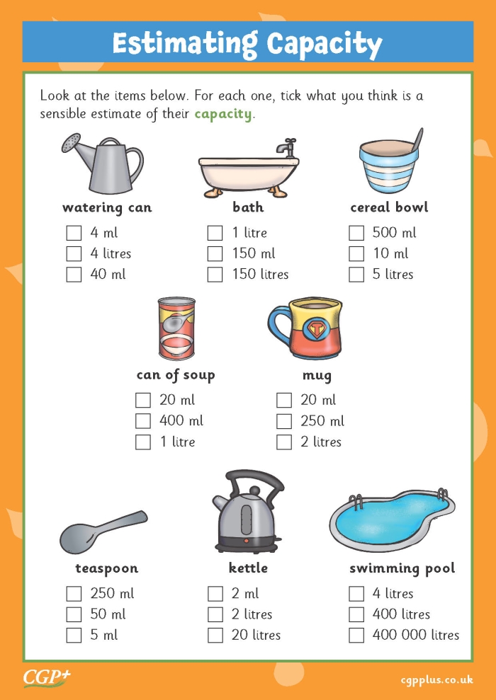 Place Value worksheet for Second Grade Measurement Mania: Liters worksheet for Second Grade