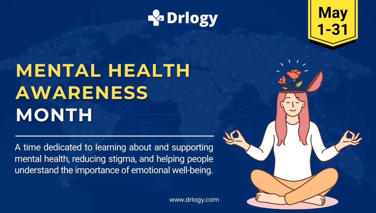 Sixth grade worksheet on Mental Health Awareness Month with background text and questions