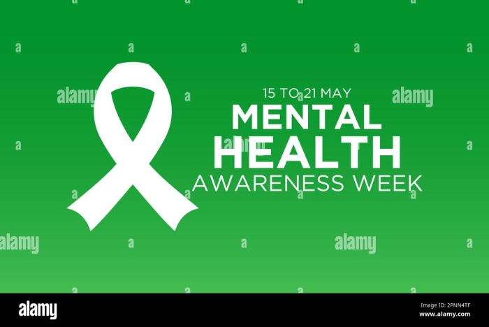 Sixth grade worksheet on Mental Health Awareness Month with questions for student reflection
