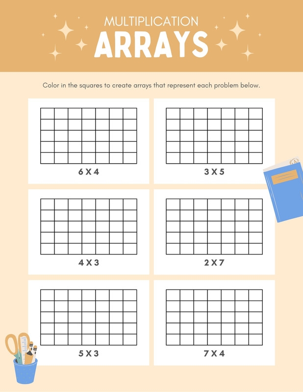Merchandise multiplication worksheet for fourth graders featuring real-life scenarios