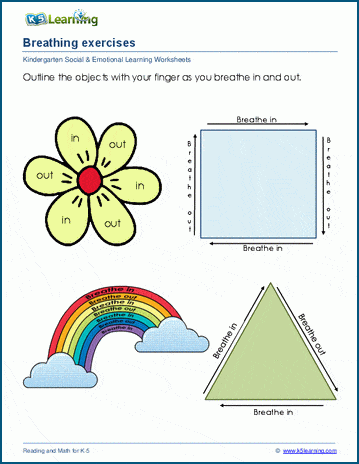 Mindfulness worksheet for sixth graders focusing on social emotional learning techniques