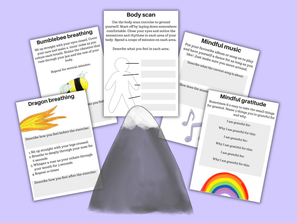 Mindfulness worksheet designed for sixth-grade students to enhance social-emotional learning