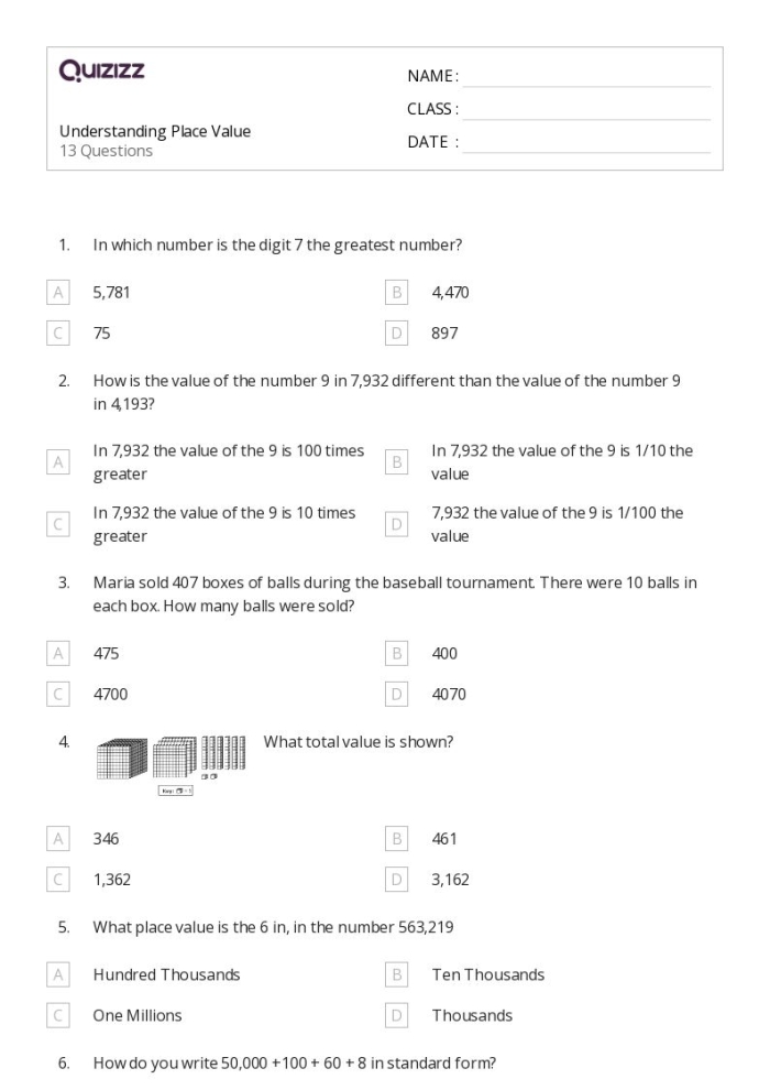 Fifth grade math worksheet on finding the missing arithmetic operation to balance equations