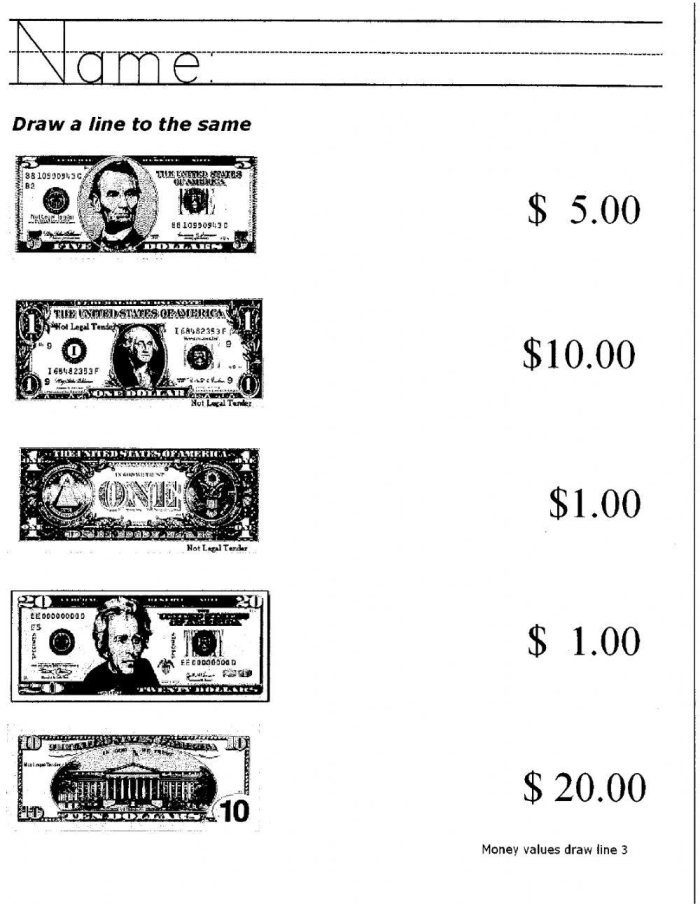 Second graders calculate the total money in various piggy banks on the Money Match worksheet. Engaging worksheet for learning about money in the bank for second-grade students.