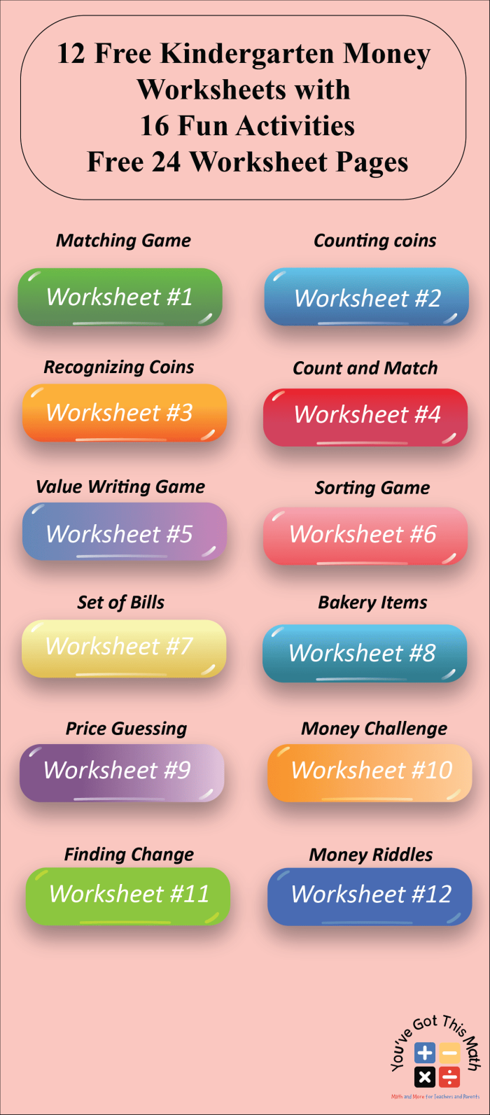 ALT text for image 24 showing a worksheet where second graders calculate money in piggy banks
