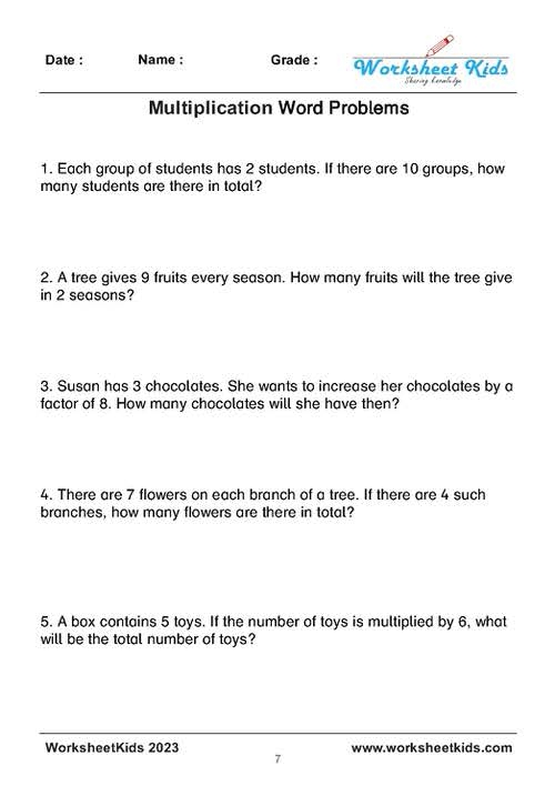 Worksheet 10 for practicing multiplication through party-themed scenarios Third grade multiplication word problems focused on party preparation activities