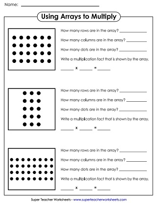 Third grade student working on the Intro to Multiplication three ways worksheet with life science examples
